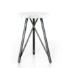 Steel Marble Stool by Nuts and Woods