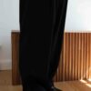 Pleated Cotton Wide Leg Trouser by Table - Image 5
