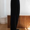 Pleated Cotton Wide Leg Trouser by Table - Image 2