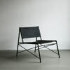 Black Eco Leather Lounge Chair by Nuts and Woods