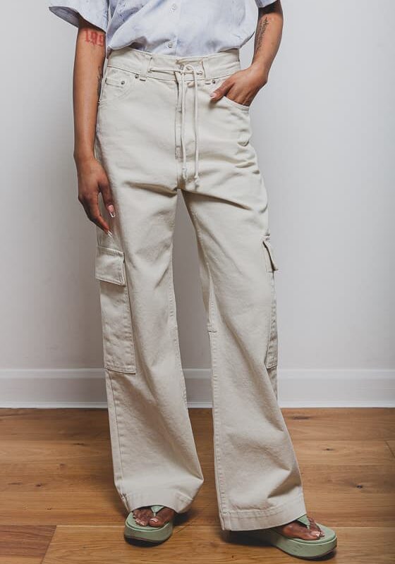 Cream Cargo Pants