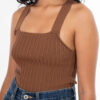 X Sleeveless Top by BarBar, Brown
