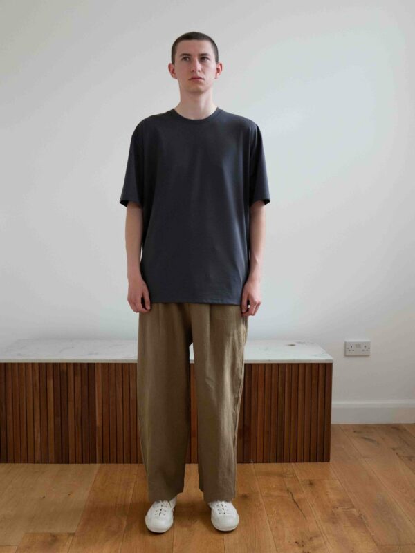 Linen Minimal Pant in Khaki by From Scratch