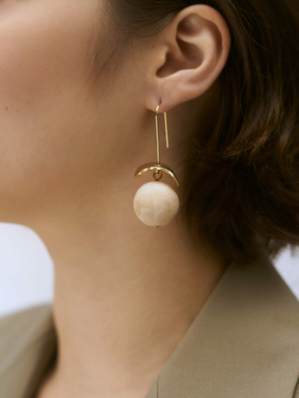 Ball Earring in Gold by Nyu Nyu
