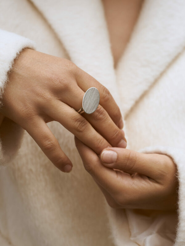 Flat Ring in Silver by Nyu Nyu