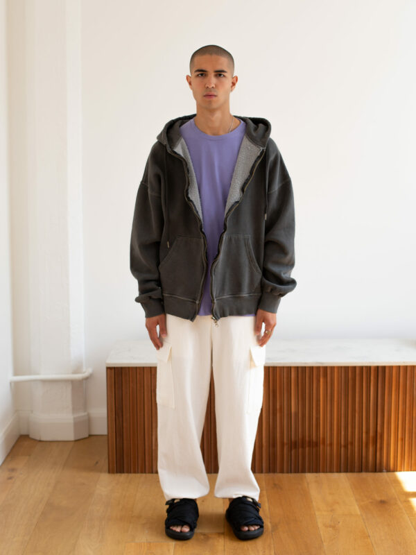 Essential Zip Hoodie in Grey by Promise Land