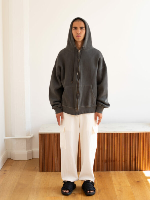 Essential Zip Hoodie in Grey by Promise Land
