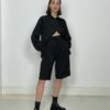 Statement tech shorts in black