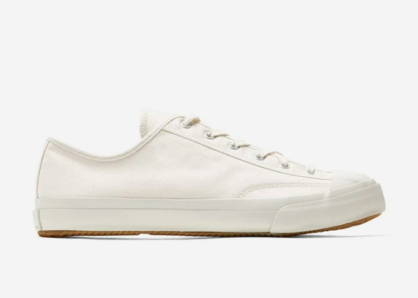 Classic Gym Shoes in White Mono by Moonstar