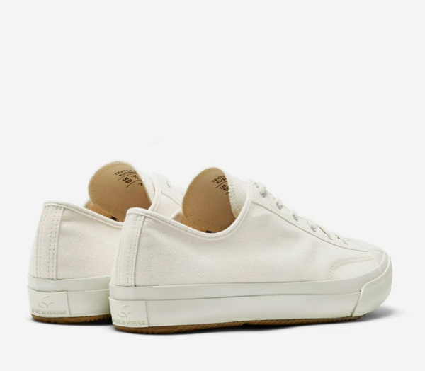 Classic Gym Shoes in White Mono by Moonstar