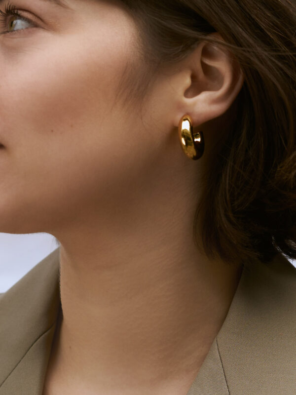 C Earring in Gold by Nyu Nyu