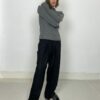Table Knit Highneck in Grey