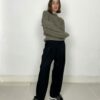 Table Knit Highneck in Khaki