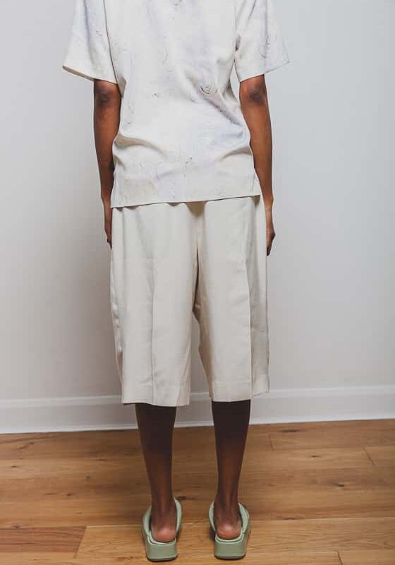 Cream Suit Shorts