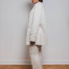 Mazelle Studio Wide Leg Trousers in Cream - Image 5