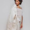 Mazelle Studio Wide Leg Trousers in Cream - Image 6