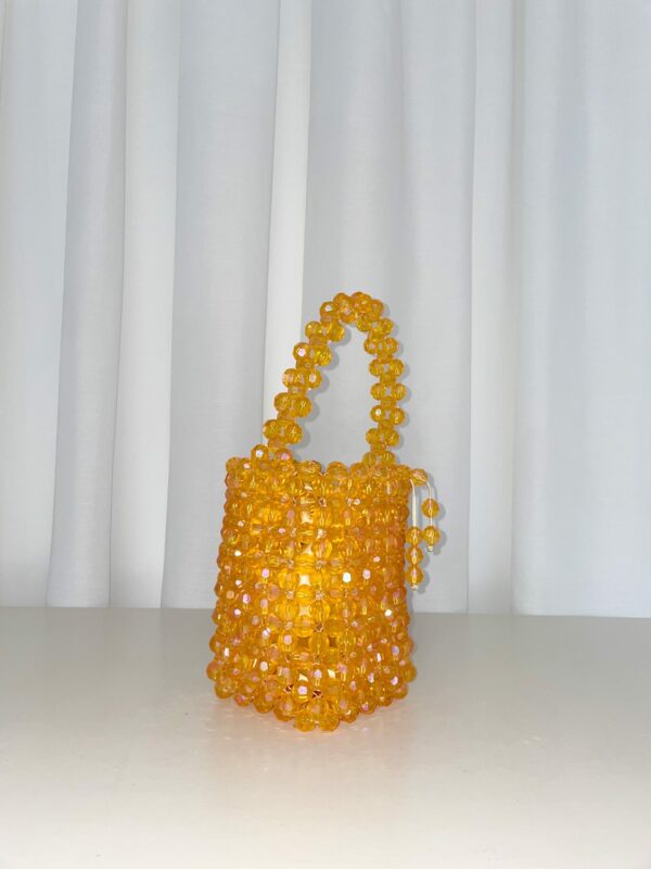 Orange Beaded Bag