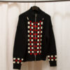 Oversized Checkered Cardigan in Black by Ballow