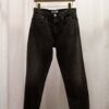 High Rise Stove Piped Denim Pants in Dark Grey by ReDone