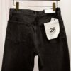 High Rise Stove Piped Denim Pants in Dark Grey by ReDone - Image 3