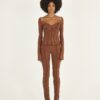 Uzie Top in Brown by Mazelle Studio - Image 2