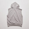 Grey Relaxed Sleeveless Hoodie by Knock - Image 2
