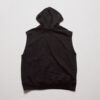 Black Relaxed Sleeveless Hoodie by Knock - Image 6