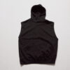 Black Relaxed Sleeveless Hoodie by Knock - Image 2