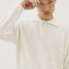 Collar Knit Shirt Ivory - Image 2