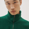 Green Hatchi Half-Zip Up Turtle Knit by Laine - Image 3