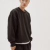 Oversized Crewneck Sweats in Black by Laine