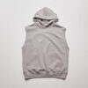 Grey Relaxed Sleeveless Hoodie by Knock - Image 5